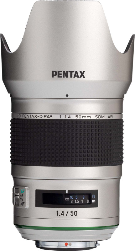 Pentax objektiivi HD D FA* 50mm F1.4 SDM AW Silver