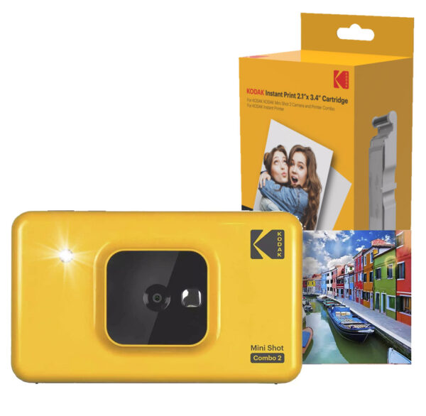 Kodak Mini Shot Combo 2 keltainen tulostinkamera + 30 arkkia