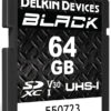 Delkin Black muistikortti SDXC 64Gt UHS-I
