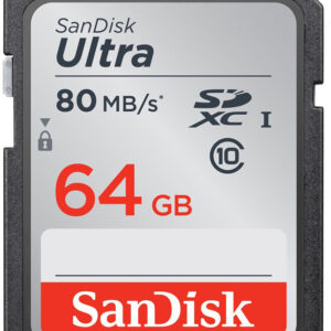 SanDisk SDXC Ultra 64 Gt (80 Mt/s) muistikortti