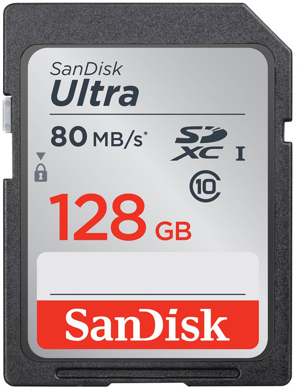 SanDisk SDXC Ultra 128 Gt (80 Mt/s) muistikortti