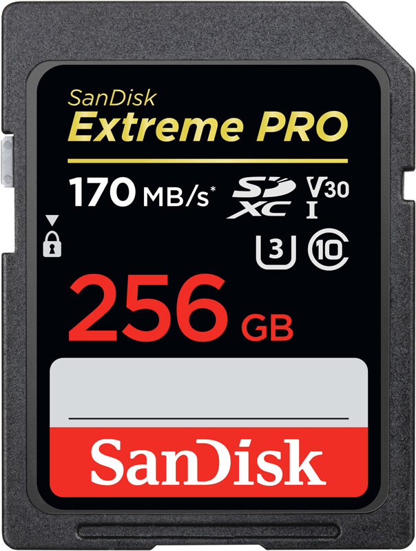 SanDisk SDXC Extreme Pro 256Gt 170 Mt/s v30 muistikortti