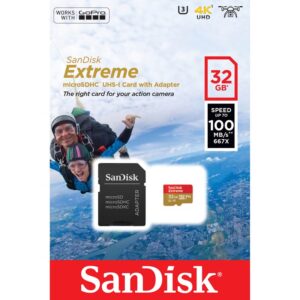 SanDisk MicroSDHC Extreme 32 Gt UHS-I 100 Mt/s muistikortti