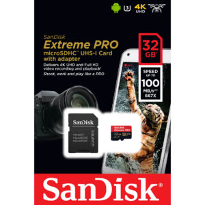 SanDisk muistikortti MicroSDHC 32Gt Extreme Pro UHS-I 100Mt/s